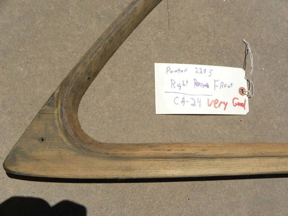 Mercedes Benz Ponton 220S W180 W128 right front wooden wood window frame trim 24 Foto 2 de 4