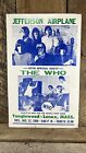 Original 1969 Jefferson Airplane The Who Bb King Concert Sign Tanglewood-Lenox