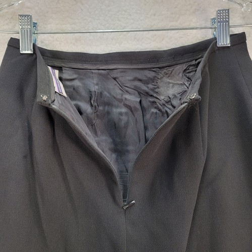 Amanda Smith Women Skirt Size 4P Black Lined Knit Classic Career Timeless A Line - Picture 8 of 12