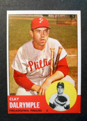1963 Topps #192 CLAY DALRYMPLE Philadelphia Phillies NM+ SHARP Pack Freshh