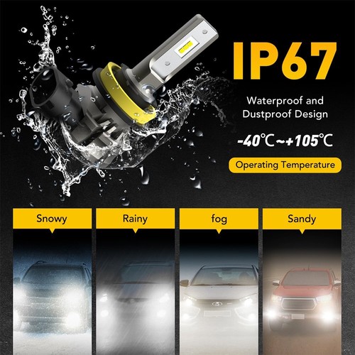 2x AUXITO H8 H9 H11 LED Headlight Fog Light Driving Lamp For Nissan Xtrail T31 - Picture 78 of 122