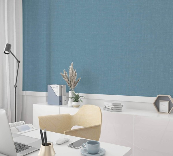 Vliestapete Used-Look Metall Optik Einfarbig Modern Shabby Blau 47632 (5,99€/1Qm-image
