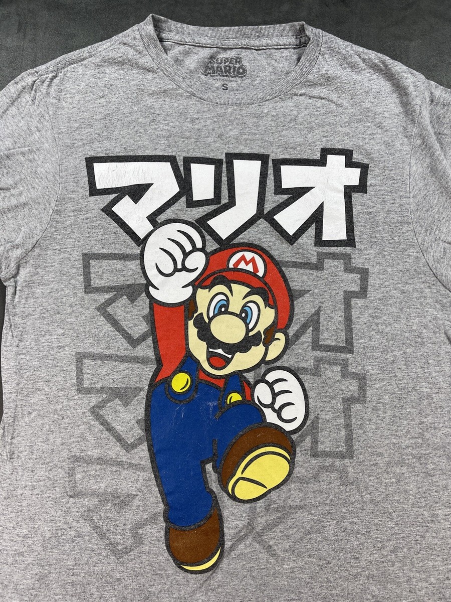 Gray Super Mario Brothers Nintendo Shirt Small Chinese
