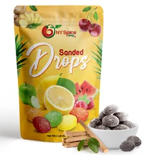 Sanded Licorice Drops - Licorice Hard Candy Drops - by NY Spice - FREE SHIP