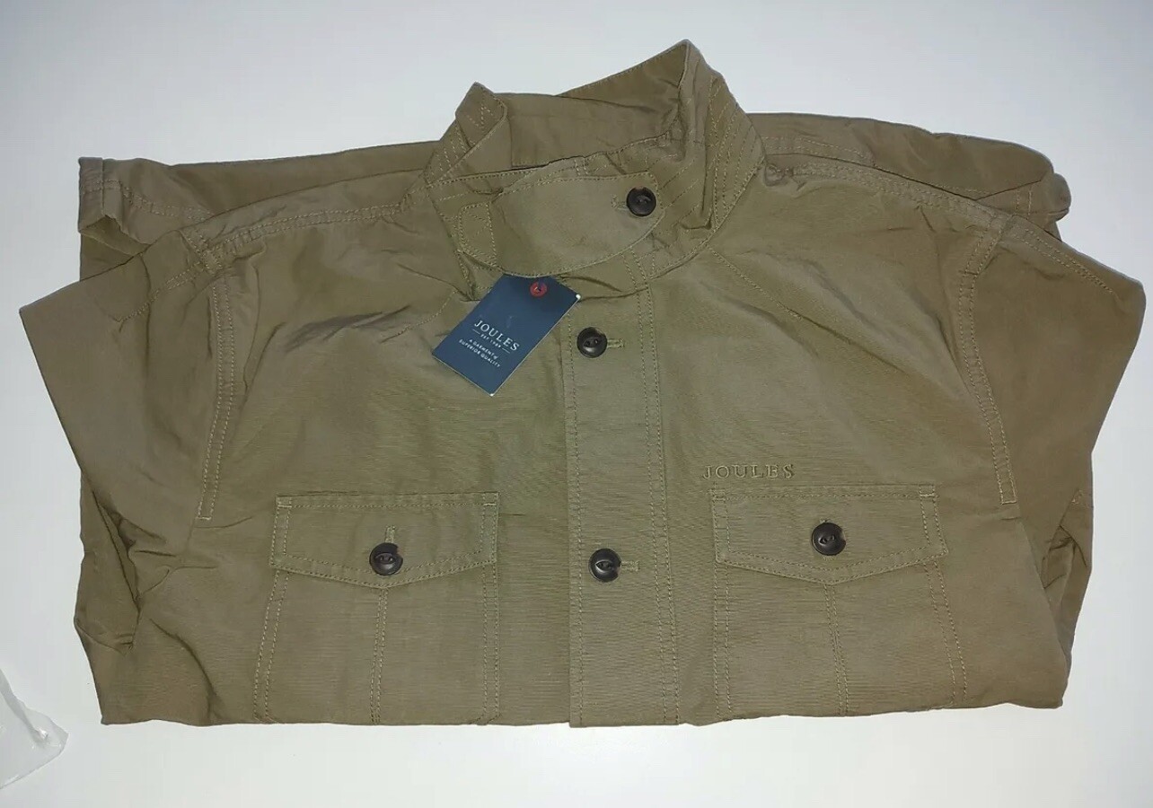 Joules Men Oakes Cotton Military  Style Jacket - Green -  UK Size XL image 10