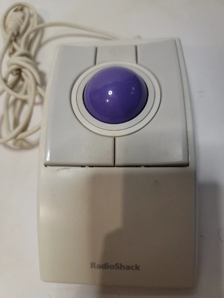 RARO VINTAGE RadioShack Mouse Super Desktop TRACKBALL Nº. 26-393 - Imagem 2 de 4