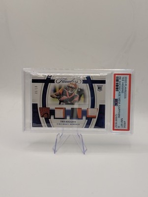 2020 Panini Flawless Rookie Showcase Tee Higgins #RS6 Emerald /5 (MEM, RC) PSA 8