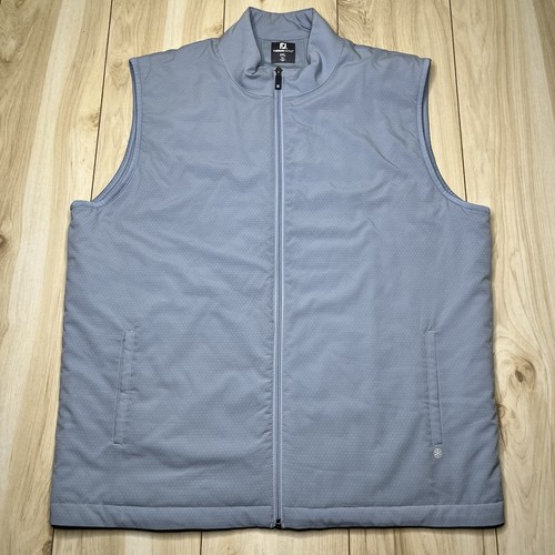 Footjoy THERMOSERIES Full Zip Vest Puffer Quilted Light Blue Softshell Mens 2XL