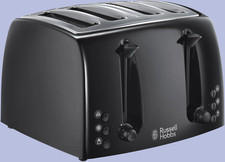 Russell Hobbs Textures 4 Slice Toaster 21651, Wide Slots - Box Damaged