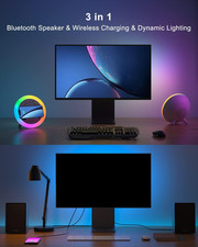 Bluetooth Speaker with Lights, Wireless Charging Speaker, Best Birthday Gift ...