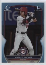 2023 Bowman Draft Chrome Sky Blue Refractor Marcus Brown #BDC-26 17eh