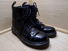 Dr. Martens 1460 J Black Patent Lamper Leather Boots - Junior Size 4M / 5L EU 3