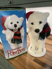 Gemmy Singing Dancing Polar Bear Christmas Plush Decoration Working No AC Plug