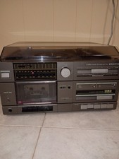 Vintage SANYO GXT 110 Stereo System Turntable Cassette AM/FM Tested Working