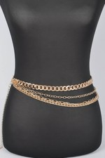 Gold Iconic Layer Chain Belt
