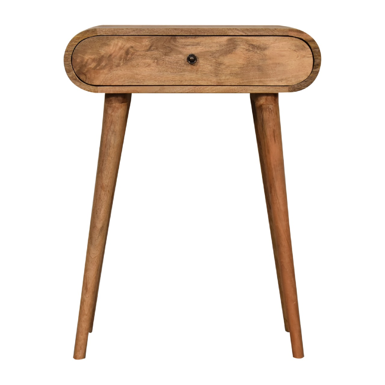 Artisan Furniture London Oak-Ish Single Drawer Solid Wood Mini Console Table - Image 2