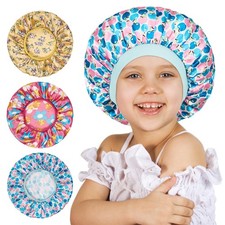 Bonnet for Kids Satin Silk Hair Sleeping Cap Soft Wide Band 3 PCS