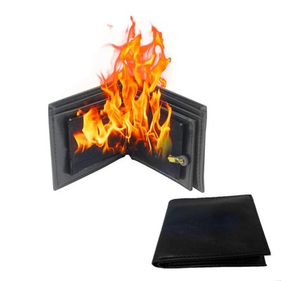 TSY TOOL Magic Trick Fire Flaming Wallet, Leather, Inconceivable Street Black