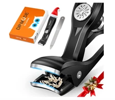 DRMODE Nail Clippers for Men Thick Nails, Angled Head Toe Nail Clippers for Thic