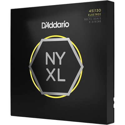 D'Addario NYXL MultiScale 5String Bass Guitar Strings Regular Light (45  130)