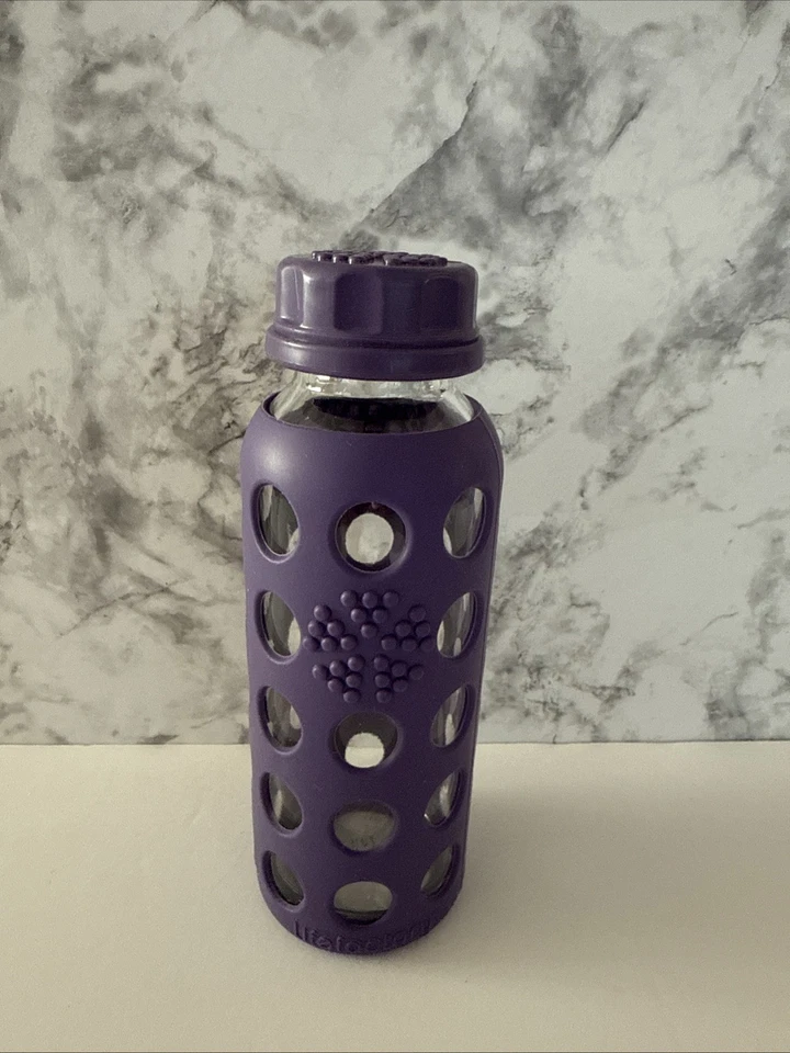 Botella de vidrio Lifefactory con tapa, púrpura niño tamaño 9 oz Foto 2 de 4