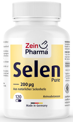 Zein Pharma Selenium Pure, 200mcg - 120 caps (157,50 EUR/kg)