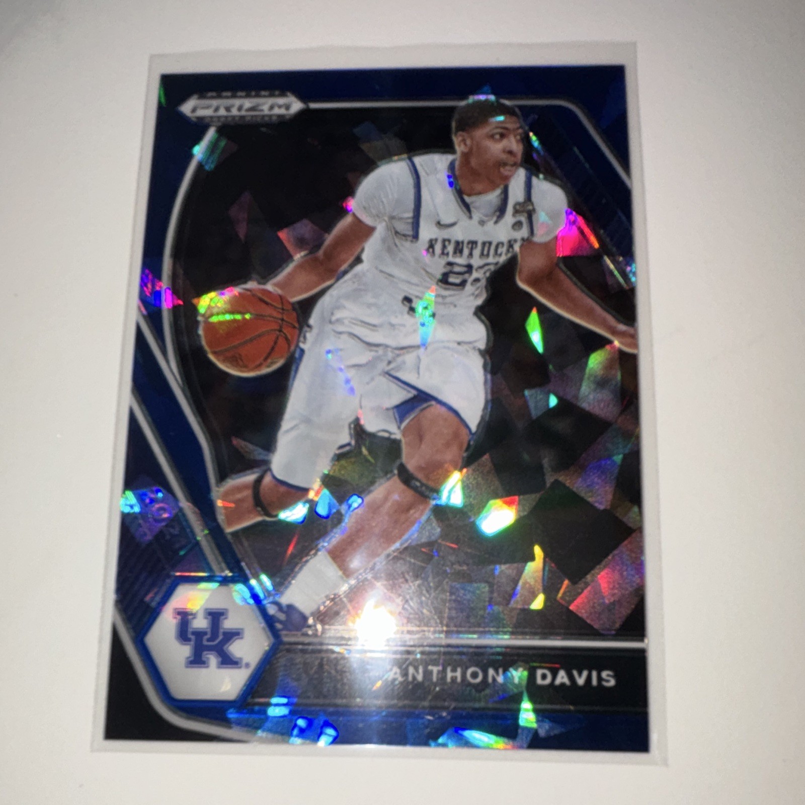 Panini Prizm Draft Picks Anthony Davis Kentucky Wildcats #58 Blue Ice Prizm /99