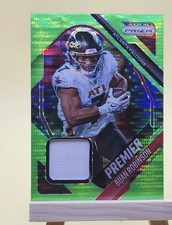 Bijan Robinson 2025 Panini Prizm #PJY-BIR Neon Green Pulsar Premier Jersey Patch