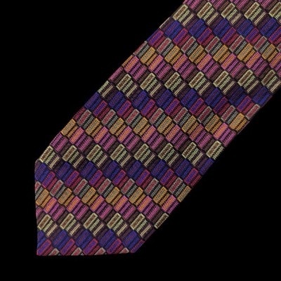 Altea Colour Silk Tie Necktie Geometric  Made In Italy
