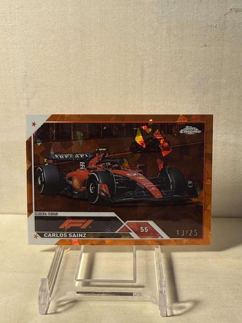 2023 Topps Chrome Sapphire F1 Carlos Sainz Orange 13/25 #111