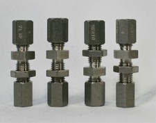Lot of 4 Serto Compression Fitting Straight Union M8x1 1.4571 Stainless Steel