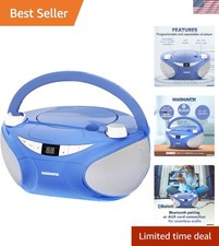 Portable Top Loading CD Boombox with AM/FM Stereo Radio and Bluetooth Wireles...