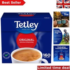 Full Flavored British Black Tea Bags - Ideal for Anytime Enjoyment - 160 Count 0.04 per strip