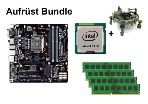 Bundle Gigabyte GA-Q87M-D2H + Intel Core i3 i5 i7 CPU + 4GB bis 32GB RAM wählbar