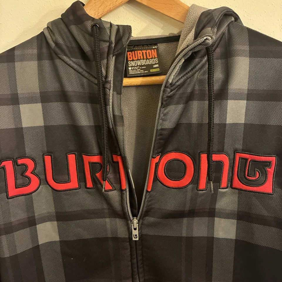 Jaqueta de neve BURTON Dryride grande com capuz preta com letras vermelhas - Imagem 2 de 4