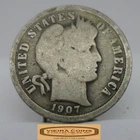 1907 Barber Silver Dime, 90% Silver - #C52281NQ