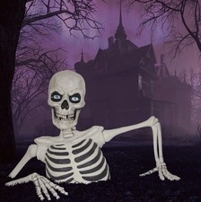 Giant Halloween Ground Breaking Skeleton with LCD Eyes