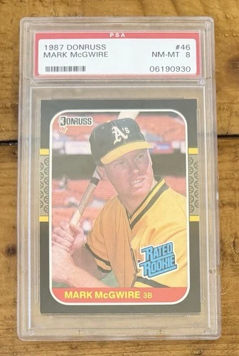 1987 Donruss Mark McGwire Rated Rookie #46 PSA 8 RC