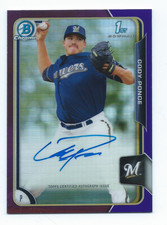 2015 Bowman Chrome 1st Bowman Purple Refractor Auto Cody Ponce /250 Blue Jays
