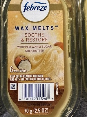 Febreze Wax Melts Soothe & Restore Whipped Warm Sugar Shea Butter 10 Pack 2.5oz
