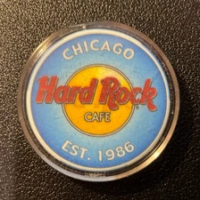 Hard Rock Cafe  Online - Chicago -2003 - CASINO CHIP Mint in Airtight case.