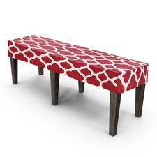 Stretch Bench Seat Cover, Washable Bench Seat Cushion Slipcovers Wine Red