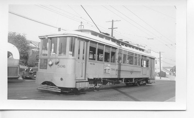 26A800F RP 1950s?  LOS ANGELES METROPOLITAN TRANSIT AUTHORITY CAR #506