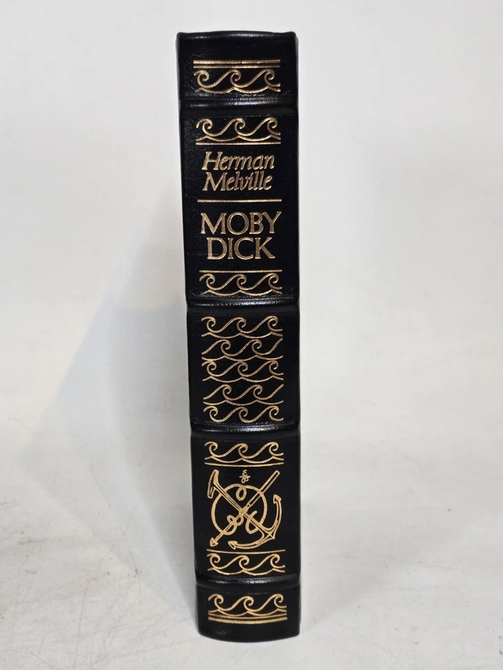 Moby Dick or The Whale Hardcover Book By Herman Melville Leather Bound, 1977 - Image 2 of 4