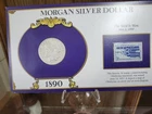 1890 Morgan Silver Dollar Collection Postal Commemorative Society Stamp