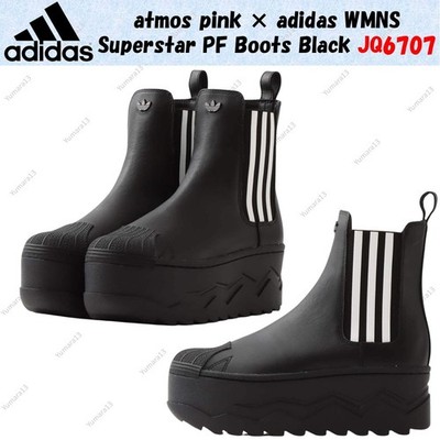 atmos pink × adidas WMNS Superstar PF Boots Black JQ6707 Women's Size