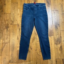 SPANX Dark Wash Pull On Slim High Rise Skinny Ankle Jegging Jeans Women's Large