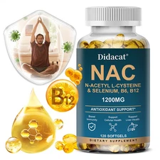 NAC N-Acetyl L-Cysteine 1200mg Caps–Immune System Lung Health & Detox Boost