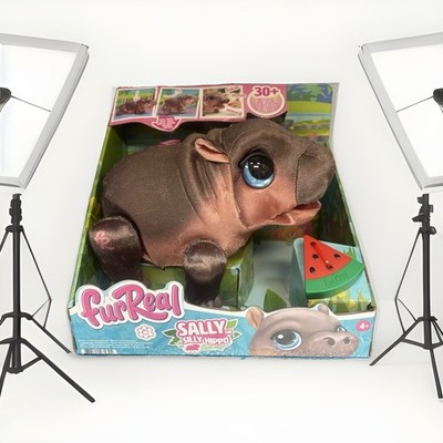 FurReal Sally the Silly Hippo Interactive Toy 30+Sounds & Reactions, Walking Pet