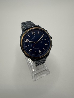 Fossil Accomplice FTW1203 Herren Hybrid-Smartwatch Blau Edelstahl